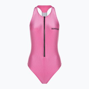Dámske jednodielne plavky Calvin Klein Racerback One Piece bold pink