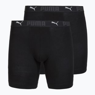 Pánske boxerky Cotton Long 2 pack black