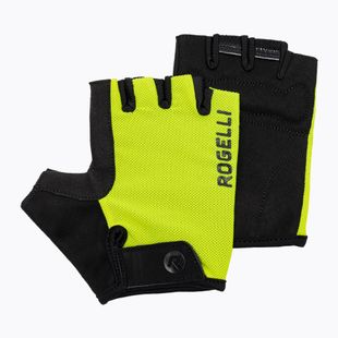 Pánske cyklistické rukavice Rogelli Core fluor