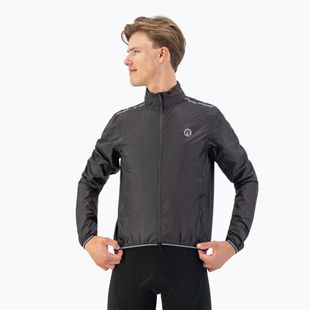 Pánska cyklistická bunda Rogelli Essential Rain black