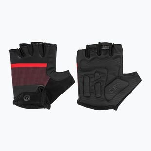 Rogelli Hero II pánske cyklistické rukavice black/red/bordeaux