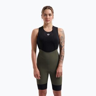 Dámske cyklistické šortky Rogelli Signature Bib Short W green