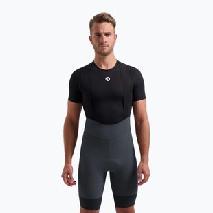 Rogelli Signature Bib Short pánske cyklistické šortky šedé