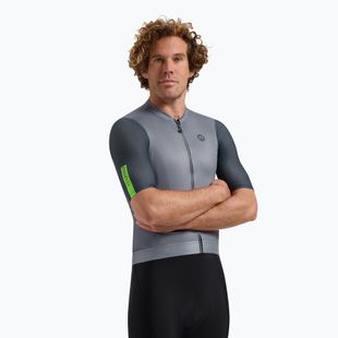 Pánsky cyklistický dres Rogelli Fast purple / green