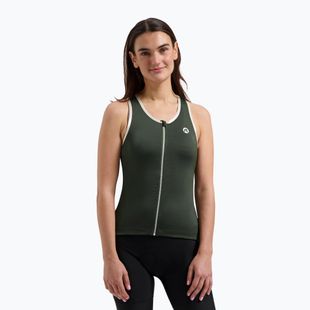 Dámsky cyklistický dres Rogelli Abbey Tank Top W army green / sand