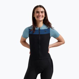 Dámsky cyklistický dres Rogelli Core Block W black/blue/dark blue