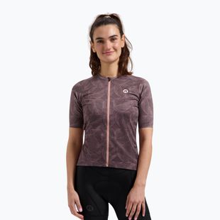 Rogelli Essential Graphic II dámsky cyklistický dres bordó / koral
