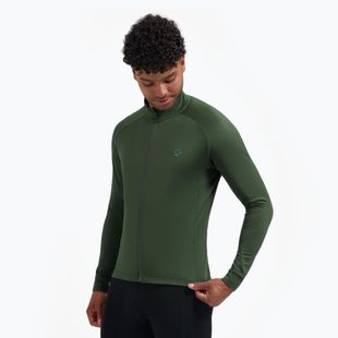 Pánsky cyklistický dres longsleeve Rogelli Essential II green