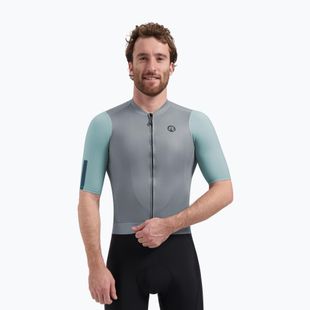 Pánsky cyklistický dres Rogelli Fast grey/dusty teal/teal