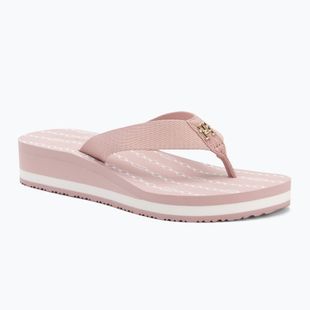 Dámske žabky Tommy Hilfiger Im Th Chainprint Midwedge Sandal foggy pink