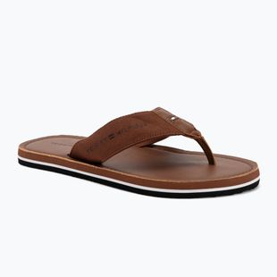 Pánske žabky Tommy Hilfiger Leather Beach Sandal winter cognac