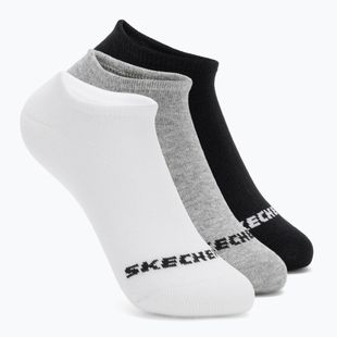 Detské ponožky SKECHERS Non Terry No Show 3 páry white/grey