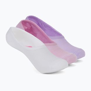 Dámske ponožky SKECHERS Non Terry No Show Liner 3 páry white/purple