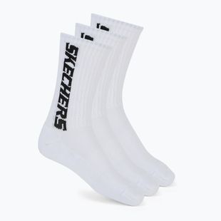 Pánske ponožky SKECHERS 1/2 Terry Crew 3 páry white/black