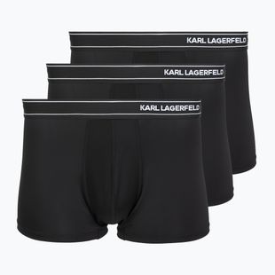 Pánske boxerky KARL LAGERFELD Stripe Logo Micro Trunk 3 páry black
