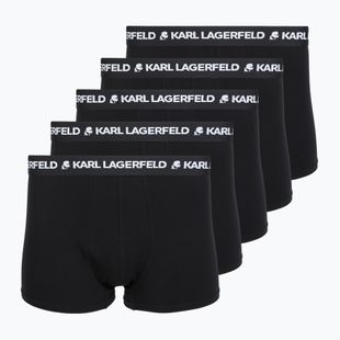 Pánske boxerky KARL LAGERFELD Logo Trunk 5 párov black