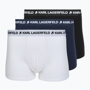 Pánske boxerky KARL LAGERFELD Logo Trunk 3 páry black/white/navy