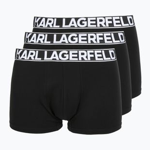 Pánske boxerky KARL LAGERFELD Bold Elastic Trunk 3 páry black