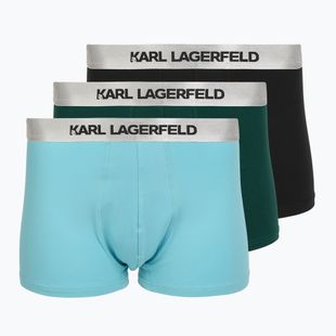 Pánske boxerky KARL LAGERFELD Elastic Trunk 3 páry dark sea/black/blue