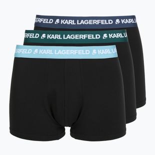 Pánske boxerky KARL LAGERFELD Logo Trunk Colorband 3 páry dark sea/indigo/blue