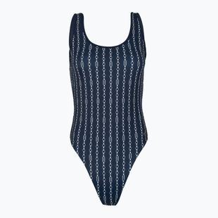 Tommy Hilfiger dámske jednodielne plavky One Piece Print (Ext) flag chain dark night navy