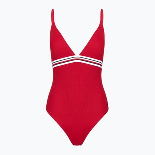 Tommy Hilfiger dámske jednodielne plavky Triangle One Piece Rp Ext primary red