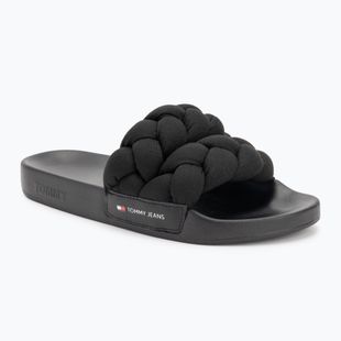 Dámske šľapky Tommy Jeans Braided Slide frozen black