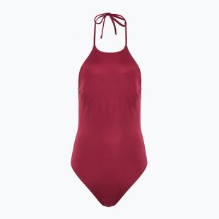 Dámske jednodielne plavky Calvin Klein  KW0KW02733 High Neck - RP plum gaze