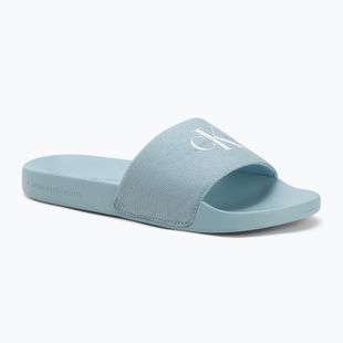Dámske šľapky Calvin Klein YW0YW01835 Slide Monogram Wn triple cloud blue
