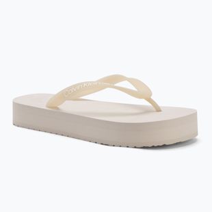 Calvin Klein dámske žabky YW0YW01830 Beach Sandal Flatform Tpu eggshell/bright white