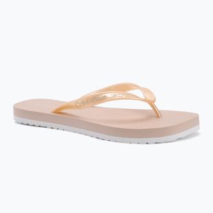 Calvin Klein dámske žabky YW0YW01720 Thong+ Tpu Metallic whisper pink/bright white