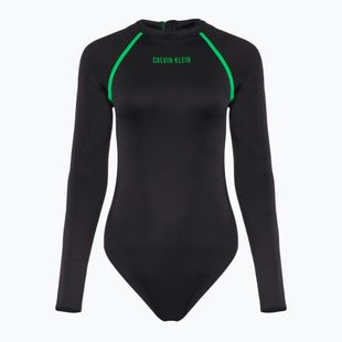 Dámske jednodielne plavky Calvin Klein KW0KW02790 Intense Power Move Rashguard One Piece pvh black