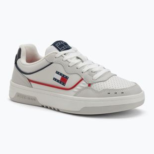 Pánske topánky Tommy Jeans Cupsole Elevated Leather red/white/black