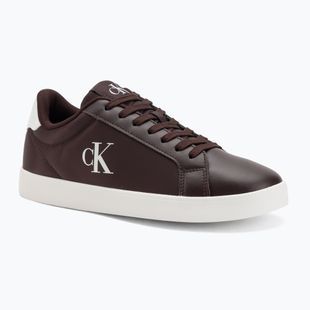 Dámske topánky Calvin Klein YW0YW01781 3 Cupsole Laceup PU MG burgundy/bright white
