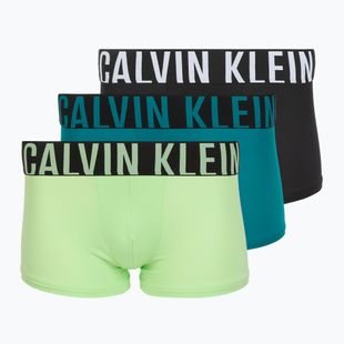 Boxerky Calvin Klein 000NB3775A Trunk 3 páry black/teal breeze/forest freeze