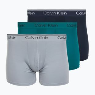 Boxerky Calvin Klein LV00NB4410 Brief 3 páry sleet/teal marine/shoreline