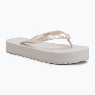 Dámske žabky Calvin Klein HW0HW03120 Flatform silver