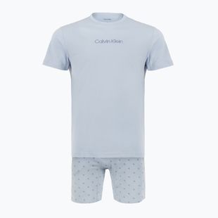 Pánske pyžamo Calvin Klein LV00NM2900 breezy blue top w/diamond logo