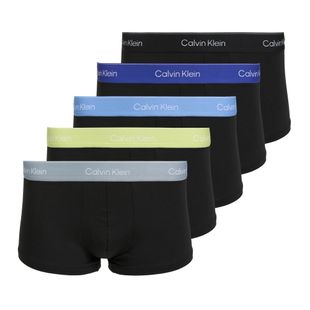 Pánske boxerky Calvin Klein LV00NB4390 Low Rise Trunk 5 páry black wb/blue descent wb/green bi/kahki