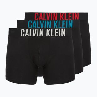 Boxerky Calvin Klein 000NB3609A Boxer Brief 3 pairs black w/oatmeal logo/black w/age