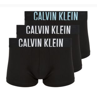 Pánske boxerky Calvin Klein 000NB3608A Trunk 3 pairs black with harbor mist logo/ black with