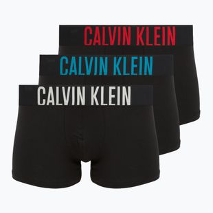 Pánske boxerky Calvin Klein 000NB3608A Trunk 3 páry black w/oatmeal logo/black w/age