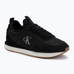 Dámske topánky Calvin Klein YW0YW02060 Retro Runner Sock Laceup Mix Mat black/gyn metal/gum