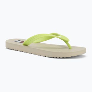 Dámske žabky Tommy Jeans Logo Summer white clay/lime essence