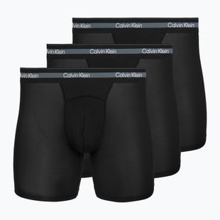 Pánske boxerky Calvin Klein LV00NB4538 Boxer Brief Long black/black/black