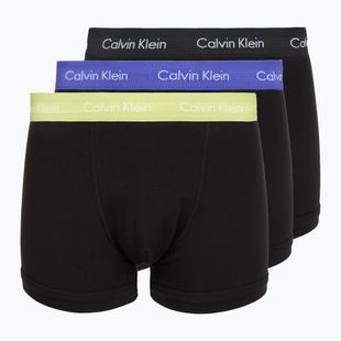 Pánske boxerky Calvin Klein 0000U2662G Trunk 3 páry black in green bloom wb/black in da
