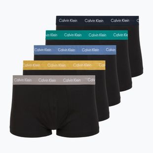 Boxerky Calvin Klein LV00NB4412 Low Rise Trunk 5 pairs black bodies with driftwood/moonlight
