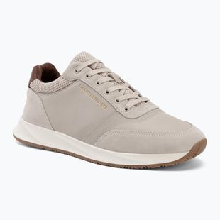 Pánske topánky Tommy Hilfiger Runner Suede Mix classic stone tracksuits
