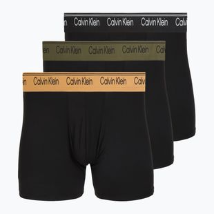 Pánske boxerky Calvin Klein LV00NB4410 Brief black w/bronze flash wb/black/oliv