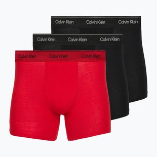 Pánske boxerky Calvin Klein LV00NB4576 Boxer Brief black/goji berry/black